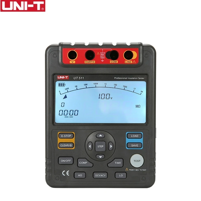 UNI-T UT511 1000 В 10gohm цифровой измерители сопротивления изоляции вольтметр с