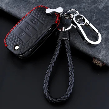 

For Kia KX3/KX5/K3S/RIO/Ceed/Cerato/Optima/K2 K3 K4 K5/Soul Sportage/Sorento L72 Top Layer Leather Litchi Pattern car key case