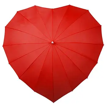 

Hot sale Love Heart Umbrella - Red Heart-shaped Red Wedding Sun Rain Umbrella