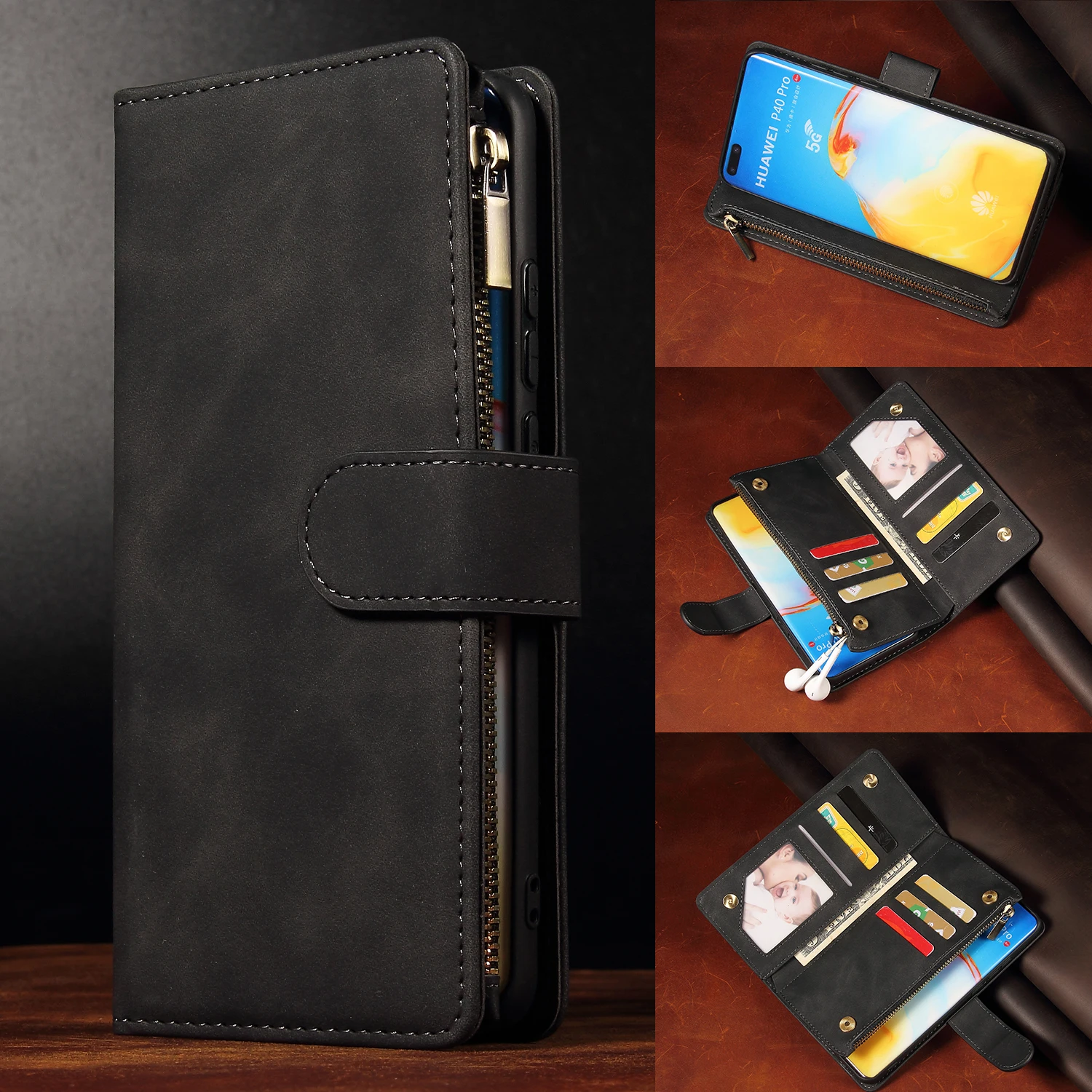 Роскошный чехол кошелек с откидной крышкой для iPhone 12 11 Pro Max X XS XR 6 6s 7 8 Plus
