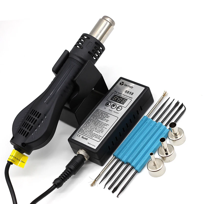8858 Hot Air Gun Micro Rework Soldering Station LED Digital Hair Dryer Soldering For cell-phone BGA SMD PCB IC Repair tools 8898 hot air gun soldering station soldering tool