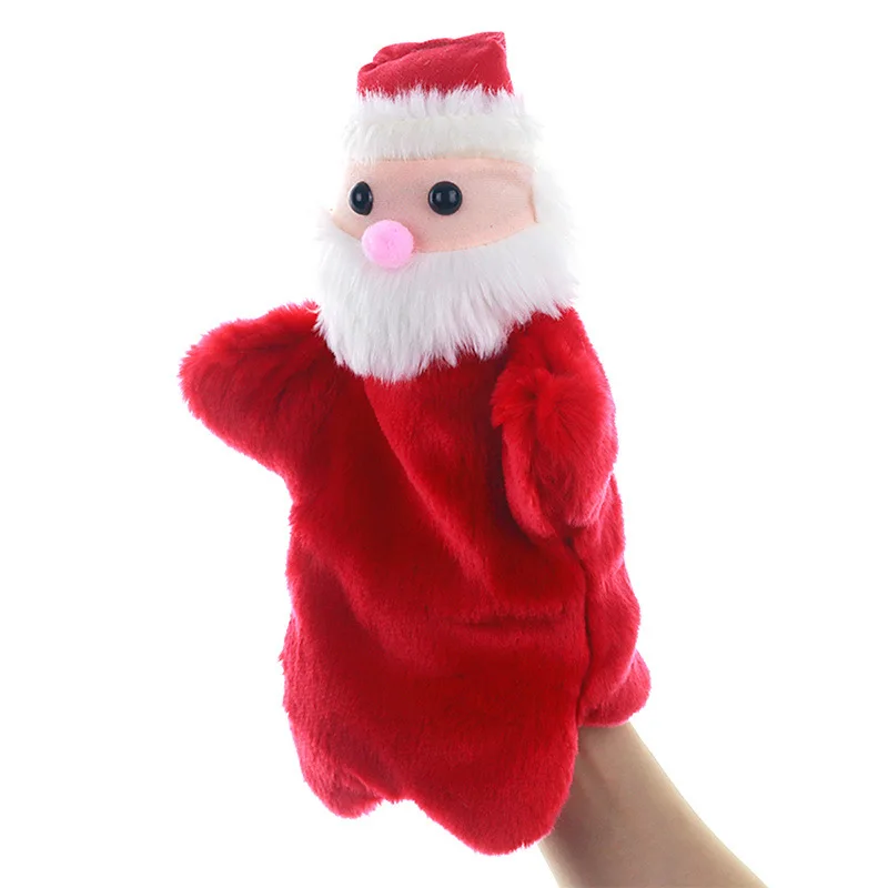 Santa Claus marionette glove puppets christmas hand puppet theater doll toys plush story talking juguetes Learning Aid funny Toy