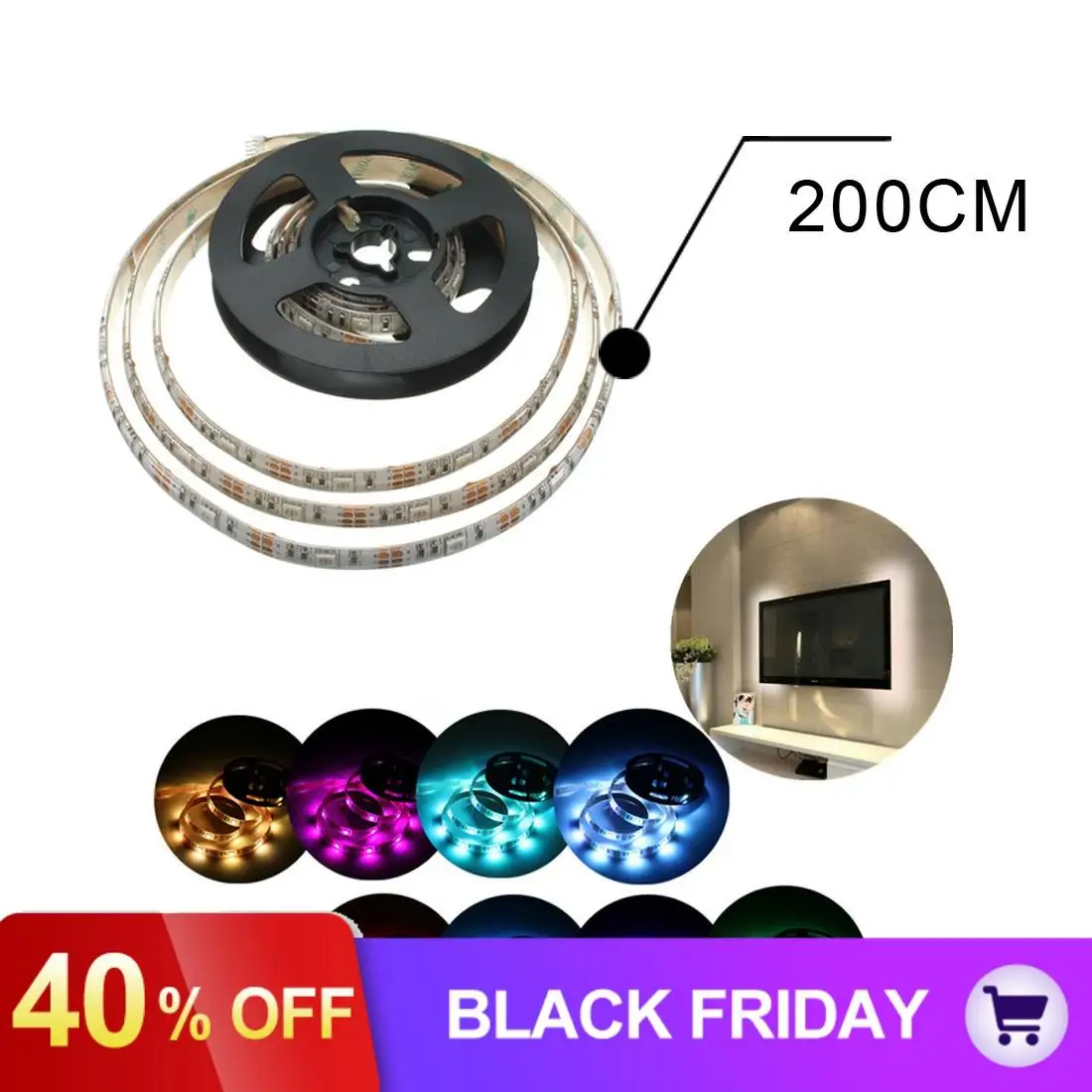 Водонепроницаемый 200 см/6,5 средства ухода за кожей стоп стены водить 60leds 5050RGB с питанием от USB светильник с мини контроллер костюм для Тетрадь ПК ТВ