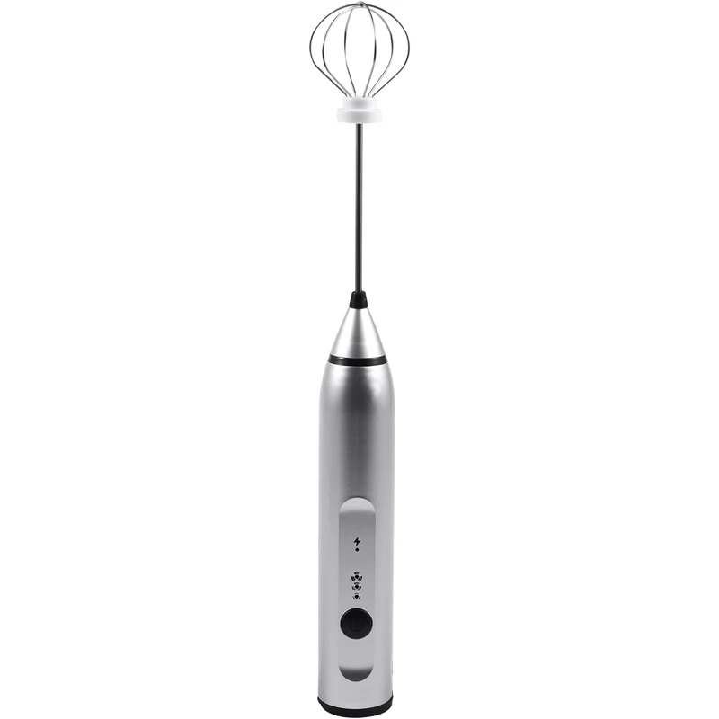 Rechargeable Electric Milk Frother With 2 Whisks Handheld Foam Maker For Coffee Latte Cappuccino Hot Chocolate Durable Drin | Бытовая