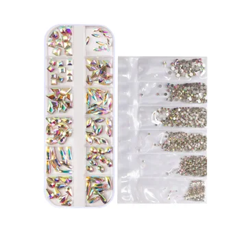 

1 Set Nail Art Rhinestone Kit Strip Box AB Nail Drill Set Manicure Supplies for Home Lady Salon