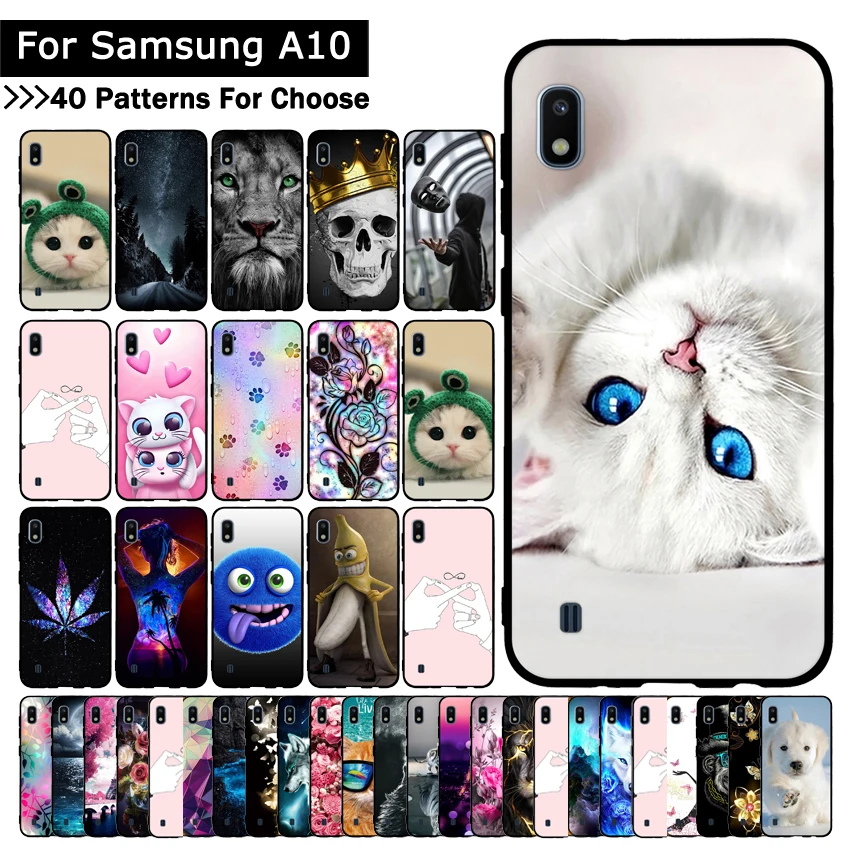 

Luxury Case For Samsung Galaxy A10 Phone Cover Animal Cartoon Cute Soft Silicone TPU Cases Back Phone Covers Capa Coque Fundas