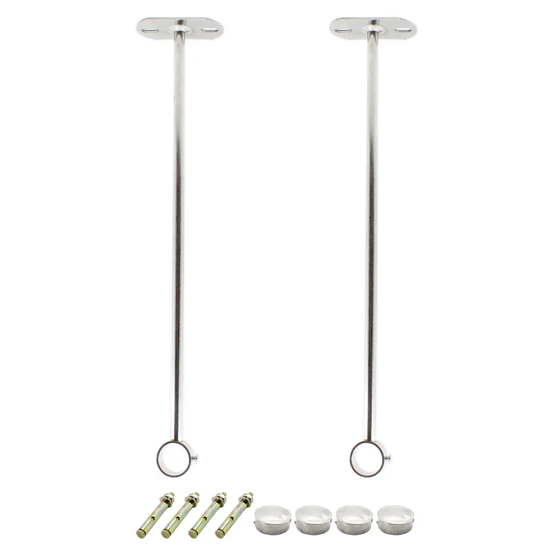 

2 Pack Ceiling Mount Bracket,Stainless Steel Wardrobe Pipe Bracket Rod Holder Ceiling Holder, Holder Pipe Flange Socket Len 50cm