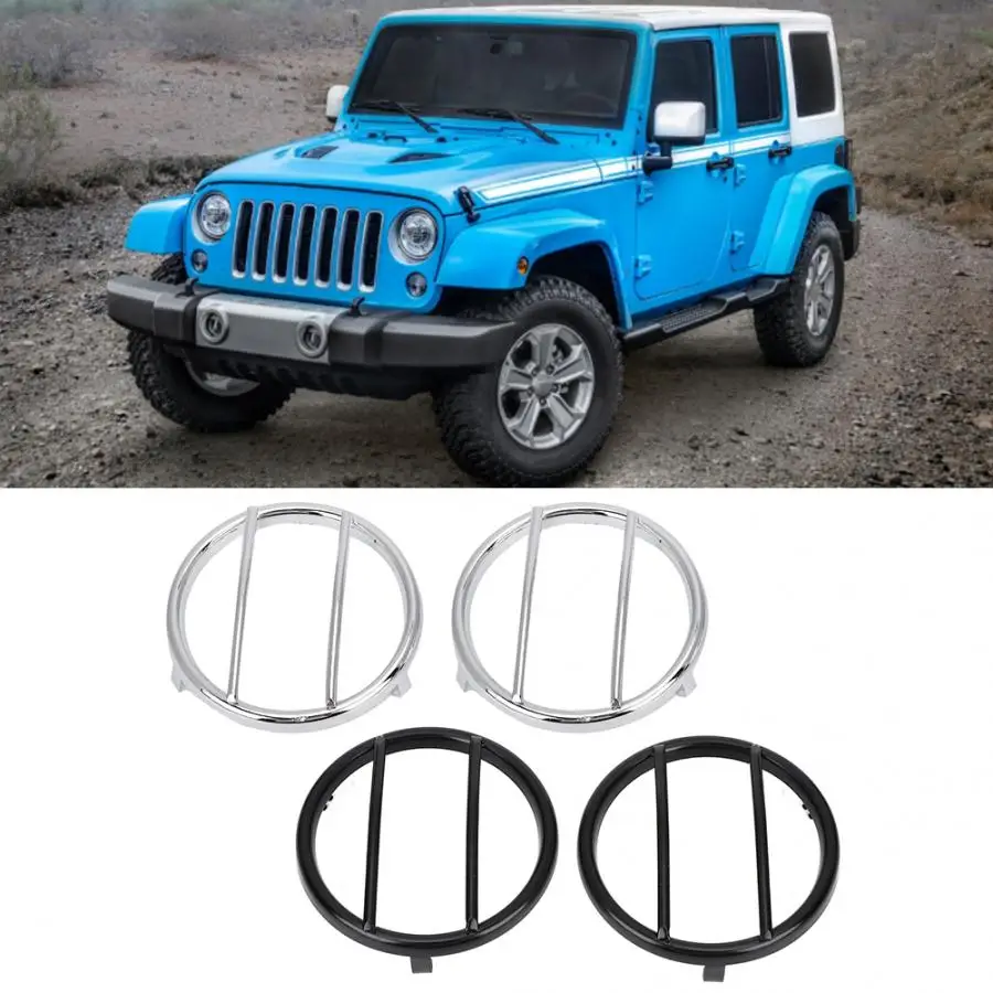 2pcs Vehicle Car Turn Signal Light Guard Covers Protector Fit for Jeep Wrangler 2007- Car Accessories