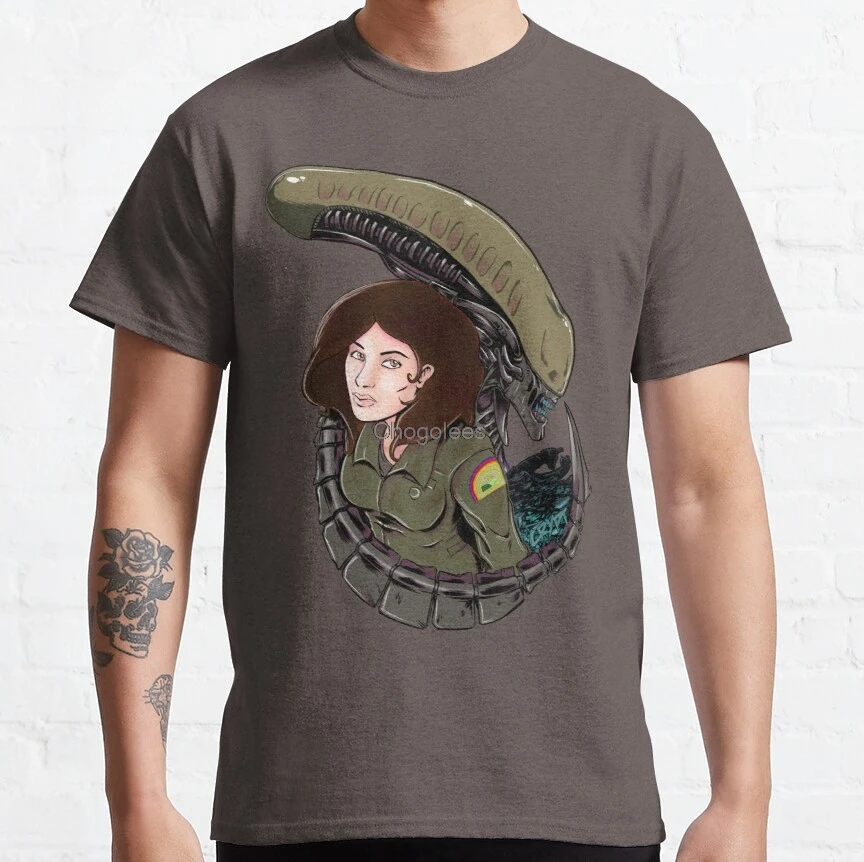 Мужская футболка Ripley and the Alien женские и мужские футболки | одежда