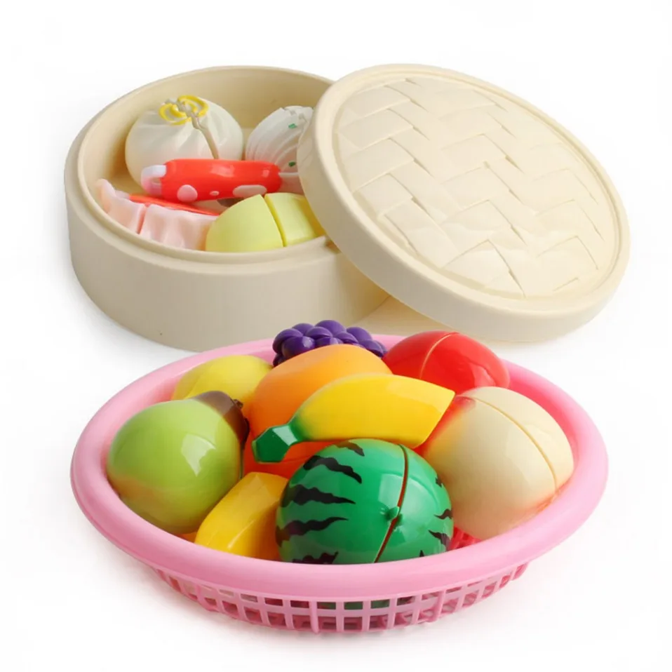 Детский игрушечный набор, имитирующий продукты, фрукты, нарезка овощей игрушечный театр, кухонная игрушка, невидимая соединяющая, имитирующая еда, подарок для девочки