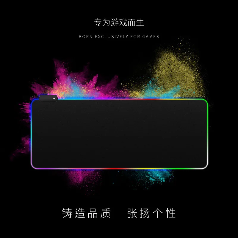  Large Size Gaming Mouse Pad Rgb Custom LED Color Lighting Natural Rubber Non-slip style Keyboard Pa