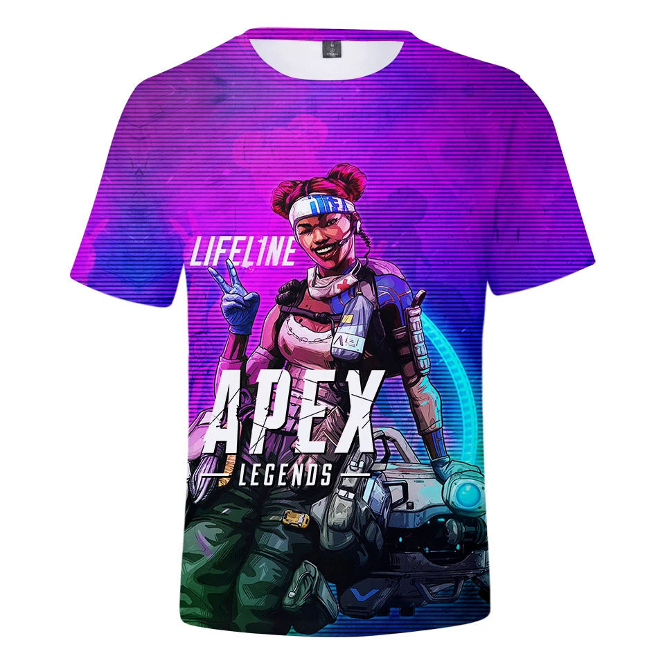 

Personality Classic Game Apex Legends 3D T-shirt Short Sleeve Tees Summer T Shirts 3D Anime Boys Cool Top Men's Women's Fashion