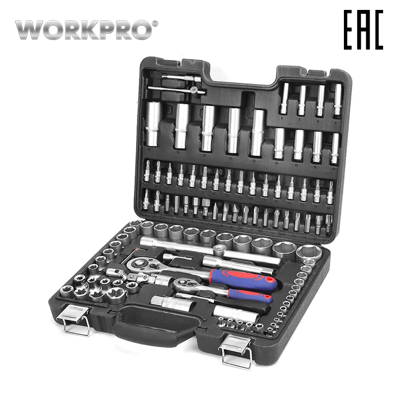 Набор инструментов для автомобиля из 108 предметов Workpro W003057AE с кейсом
