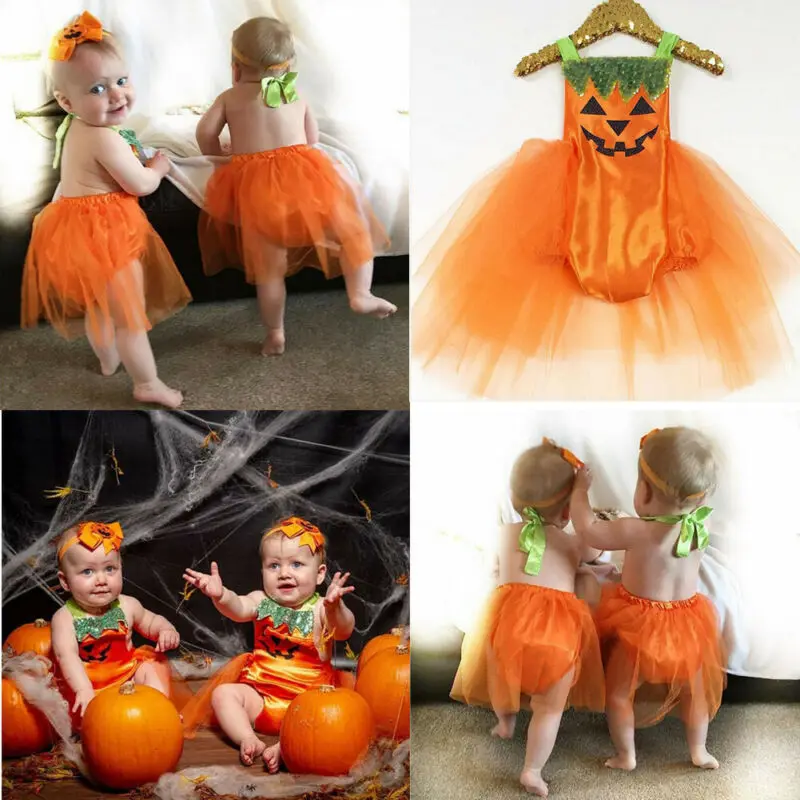 Halloween Toddler Baby Girl Boy Costume Kid Top Romper Dress Clothes Outfit