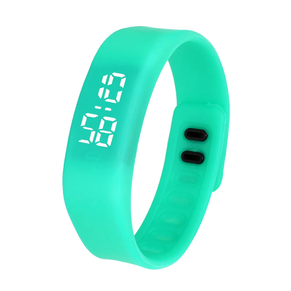 Простые Женские часы светодиодные часы спортивные беговые часы цифровые часы Дата резиновый браслет цифровые часы relogio feminino digital - Цвет: Sky Blue