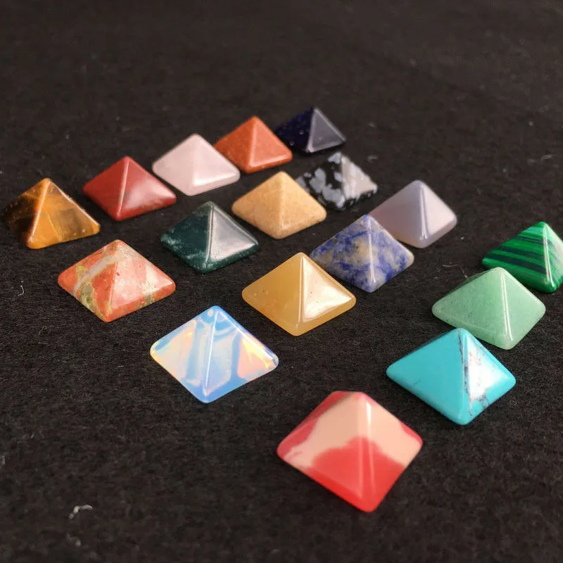 Набор из 7 Чакра Пирамида камень набор кристалл излечиваюший чакры набор другой случайный цвет лучший подарок