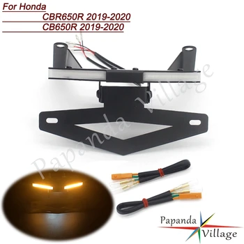 

For Honda CBR650R CB650R 2019 2020 Motorcycle CNC LED Fender Eliminator Integrated Turn Signal License Plate Bracket Taillight