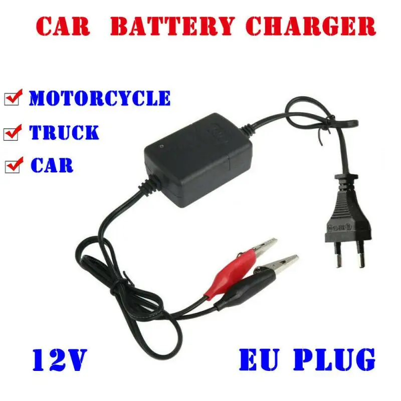 12V автомобиля мотоцикла ATV компактной Батарея Зарядное устройство тендер сопровождающий штепсельная вилка европейского стандарта, Прямая поставка