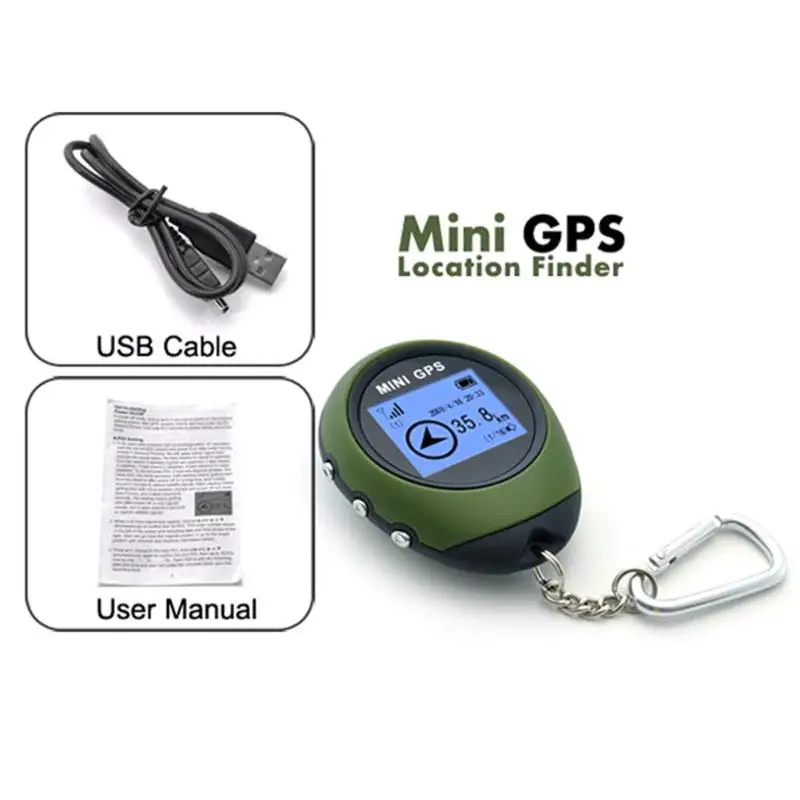 Портативный мини gps-навигатор туристический компас брелок устройство отслеживания местоположения точное позиционирование без подключаемой карты