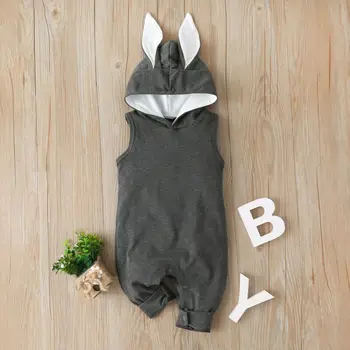 

Newborn Baby Boys Girls Sleeveless Jumpsuit Cotton Outfits Clothes