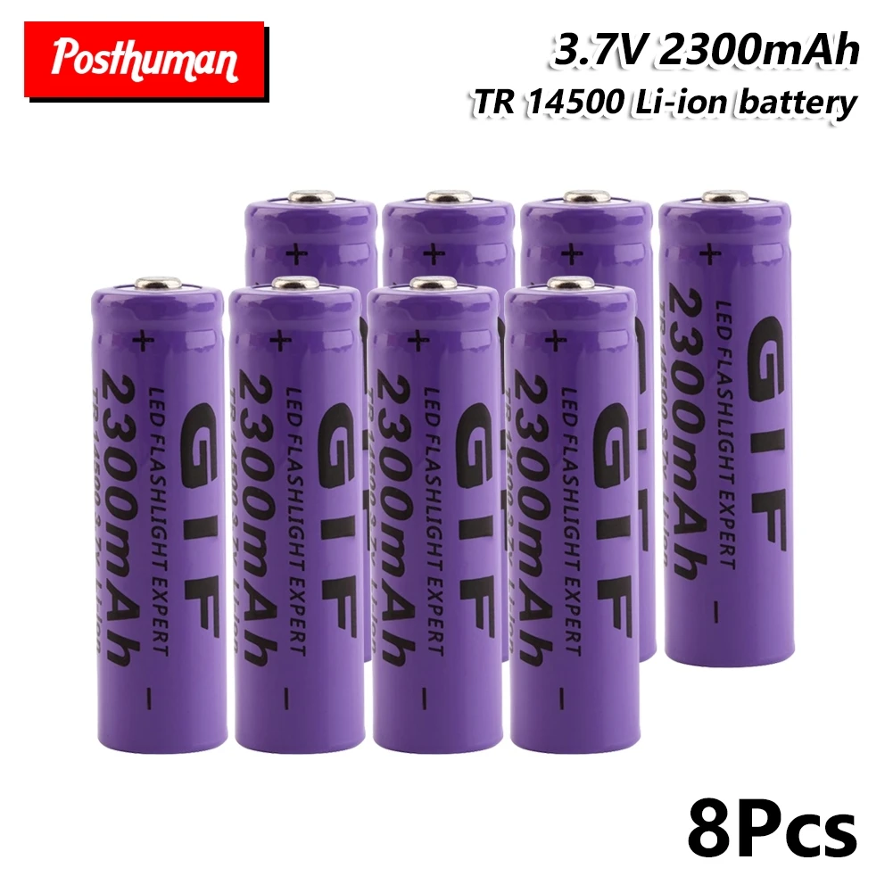 GIF 14500 перезаряжаемая литий ионная батарея 2300mAh 3 7 V для фонарь мини вентилятор
