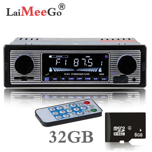 with 32GB Bluetooth автомобильный mp3-плеер аудио стерео 4X50 Вт автомобильное радио 12 В в-тире 1 Din FM Aux вход приемник USB SD карты авто радио Воспроизведение музыки - Цвет: with 32GB