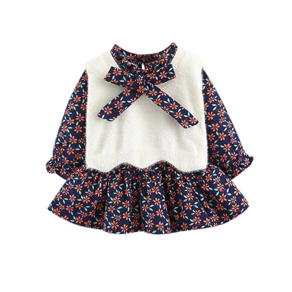 Платье для маленьких девочек; платья для малышей; vestido infantil vestidos infantil; одежда для малышей; batizado; Рождественская Одежда для Хэллоуина; Лоскутная одежда с длинными рукавами; Z4