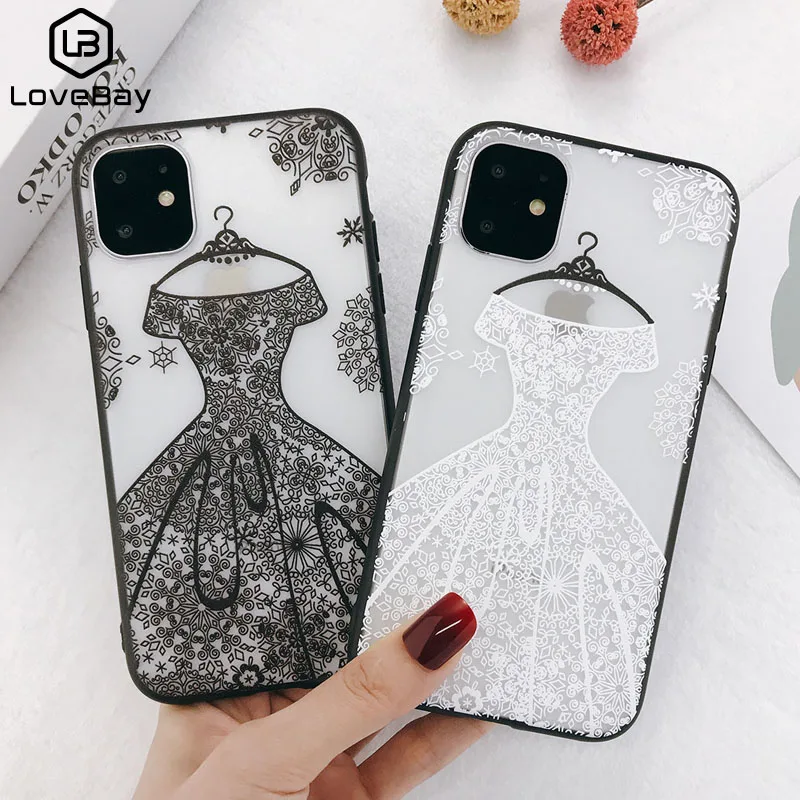 Чехол Lovebay для телефона с кружевными цветами и свадебным платьем iPhone 11 Pro Max X XR Xs