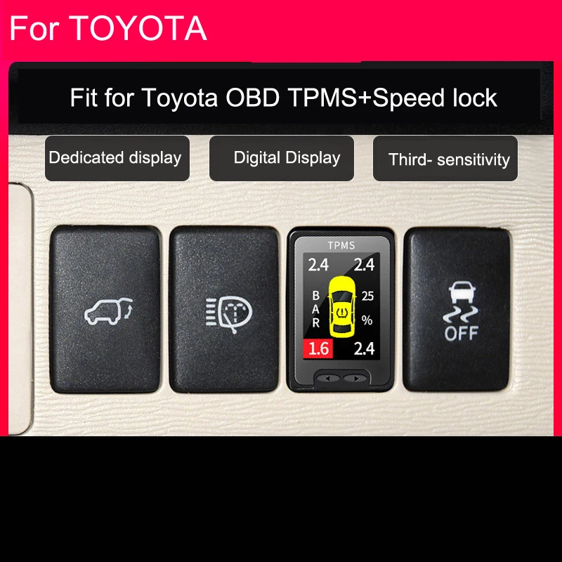 OBD TPMS lcd интеллектуальный мониторинг давления в шинах для старых Toyota