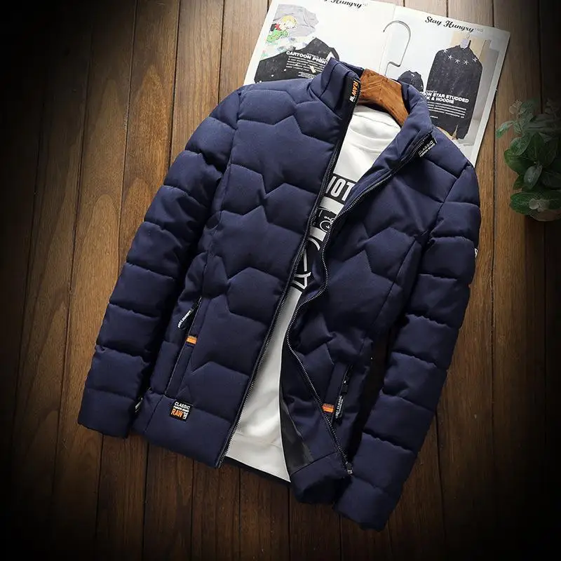 New Winter Jacket Men Fashion Stand Collar Male Parka Jacket Mens Solid Thick Warm Jackets Youth Coats Man Winter Parkas MY330 long puffa coat Down Jackets