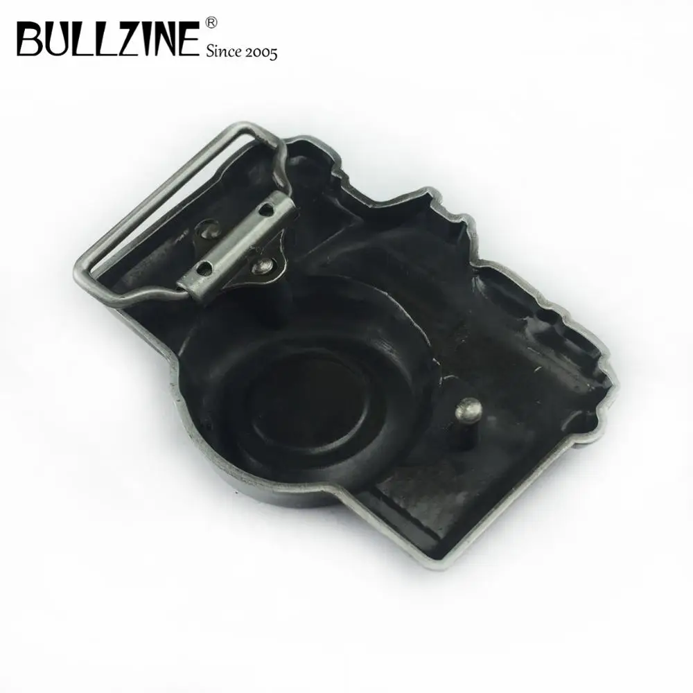 Bullzine оптовая продажа сплав цинка ретро 3D пряжка для камеры оловянная отделка