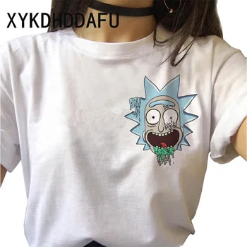 

Rick and Morty T Shirt Women Picket Funny Tshirt Harajuku Ricka and Morty Femme T-shirt Ulzzang Streetwear Female Vintage