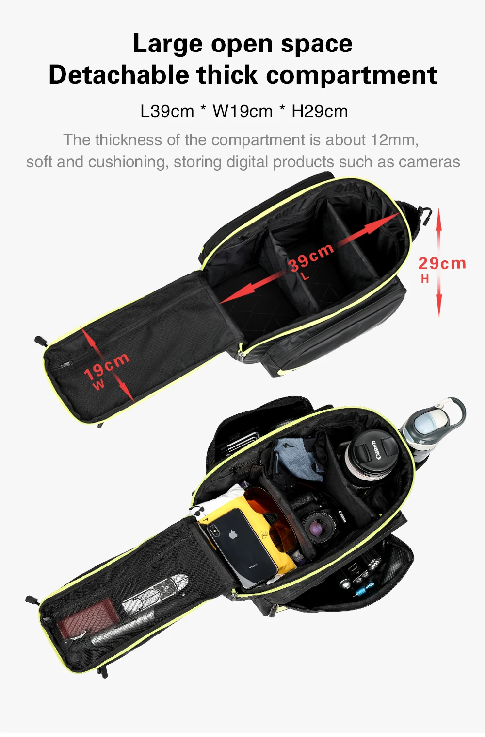 RHINOWALK New Bicycle Bags Mountain Bike Saddle Rack Trunk Bags Travel Cycling Luggage Carrier 17L Camera Handbag Waterproof  (5)