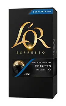 

LOr Café Espresso Ristretto Descafeinado - Intensidad 9 - 10 Cápsulas de aluminio compatibles con cafeteras Nespresso