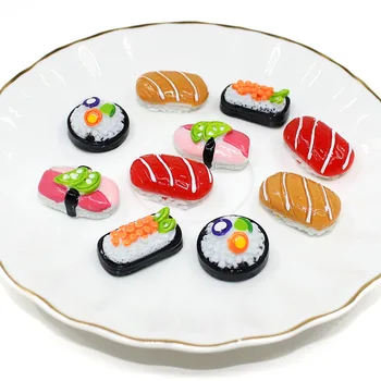 Boxi Kawaii Additives Charms For Slime Cute Resin Pretend Sushi Supplies Accessories DIY Kit Filler for Fluffy Clear Cloud Slime 1
