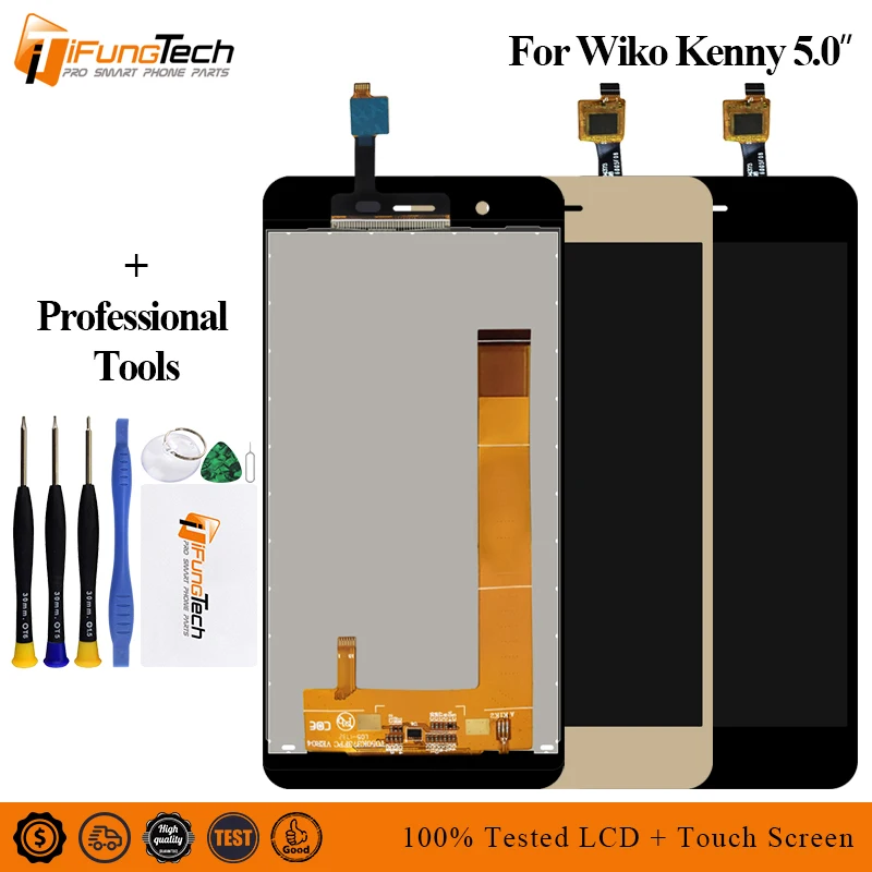 

5.0 inch LCD For Wiko Kenny LCD Display +Touch Screen Digitizer Assembly for Wiko Kenny lcd+free Tools