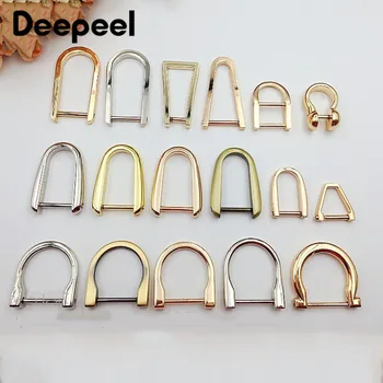 

5pcs Detachable Screw D Buckle U Ring Metal Bag Chain Adjuster Hanger Hooks Clasp Handle Connector DIY Bag Hardware Accessories