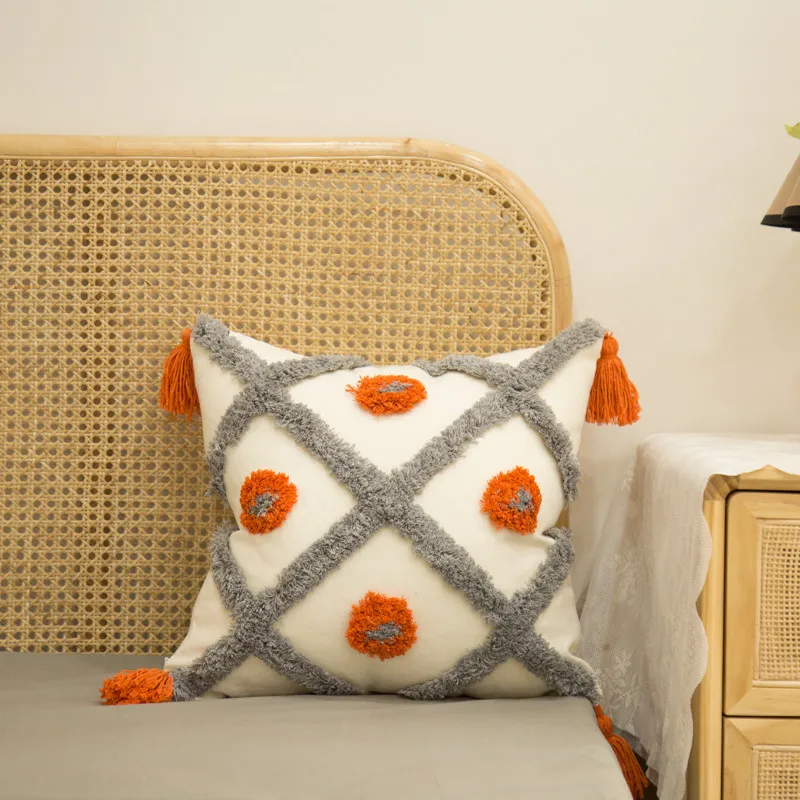 Waliicorners Tufted Tassels Home Decor Pillow Cover Geometric Embroidery Cushion Cover 13 Hab1768c3ede04bd69b800e8dc9a08ae7X