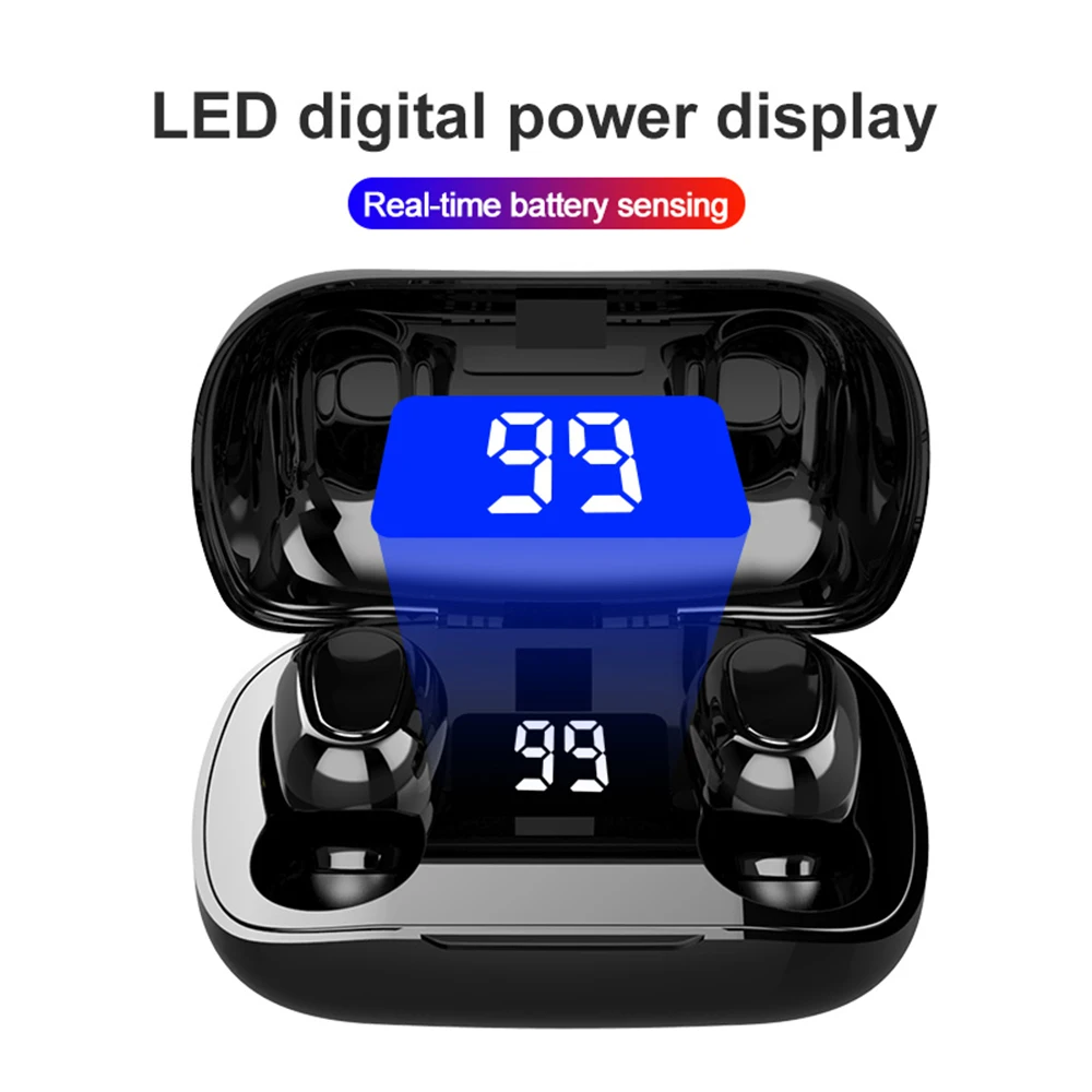 Wireless Bluetooth Earphone Automatic Pairing TWS Headset Wireless Noise Cancelling Headphone With Mic LED Display Charging Case