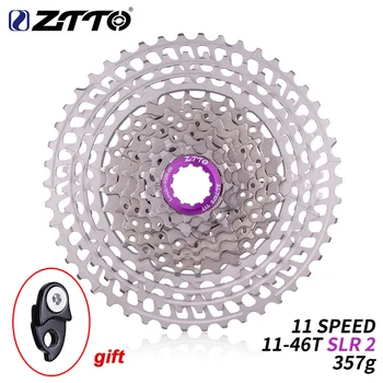 

ZTTO MTB Ultralight 11Speed 11-46T Cassette 11S Wide Ratio Silver CNC 11V K7 HG Compatible Mountain Bike Freewheel Sprocket
