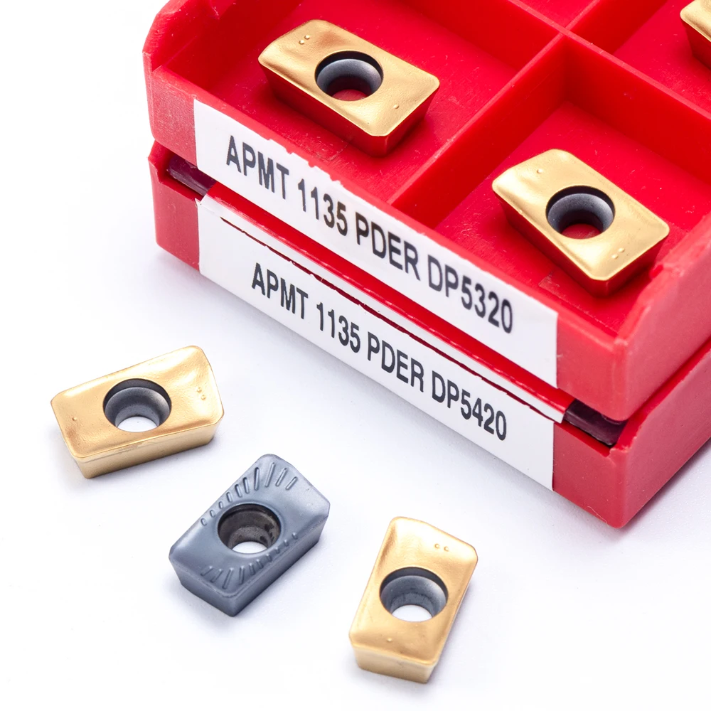 

High Quality APMT1135 PDER DP5320 Original External Turning Inserts APMT 1135 Lathe Carbide Hard Alloy Blade Tool