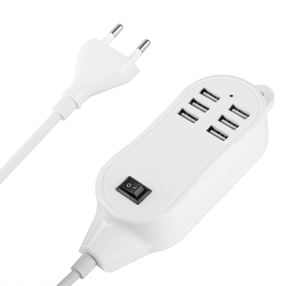 Yulass умное зарядное устройство 5V 2A US, EU Plug 6 usb портов модное зарядное устройство для планшета