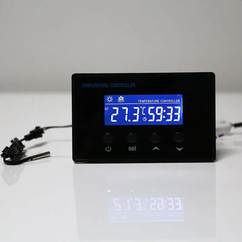 Digital Sauna Thermostat 220V 10A Temperature Controller Timer with NTC Sensor 19QB