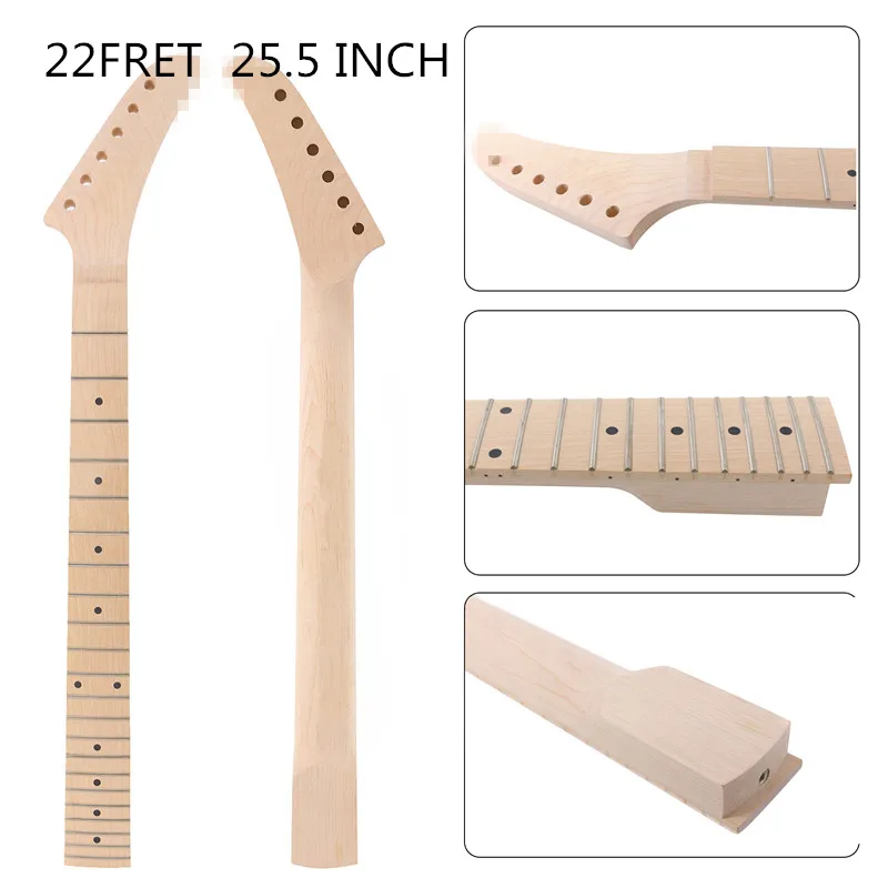 

Клен гриф гитары 24 лада 25,5 дюймов Dot инкрустация гриф X-11