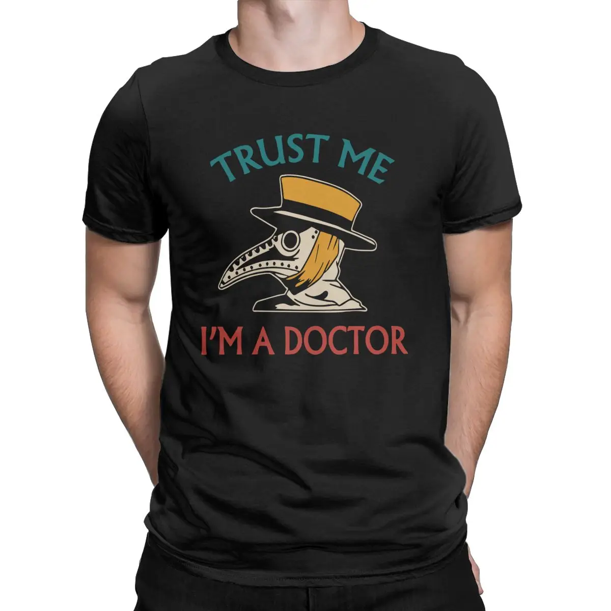 Креативная Ретро футболка Trust Me I'm A Doctor I от чумы в средневековом стиле для