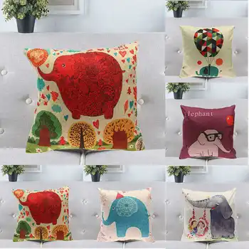 

Pattern case Throw Covers Textile Office Printed Home Pillow Cotton Linen Pillow For Elephant HGLEGYW Case Pillowcase