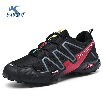 

Black Men Outdoor Hiking Shoes High Quality Casual Jogging Sneakers Non-slip Durable Tourism Camping Climbing Shoes Brand
