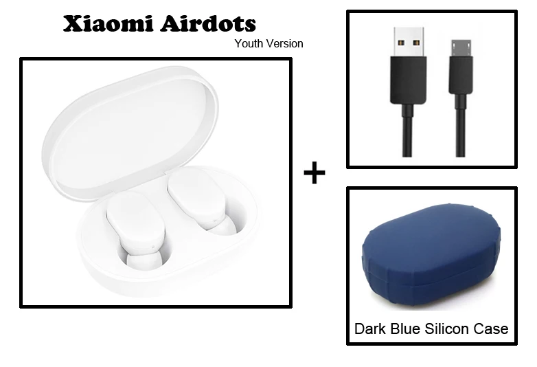 Xiaomi AirDots Молодежная версия TWS беспроводные Bluetooth наушники 5,0 с микрофоном и зарядной док-станцией - Цвет: Airdots youth CaseDB