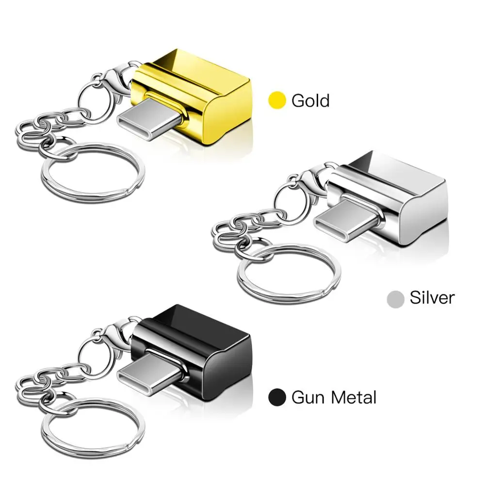 GUUGEI usb type C OTG адаптер type C конвертер USB с металлической цепочкой для ключей OTG type-C usb C адаптер мышь клавиатура диск флэш