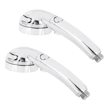 

2X Handheld Shower Head High Pressure Chrome 3 Spary Setting with ON/OFF Pause Switch Water Saving